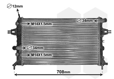 VAN WEZEL Kühler, Motorkühlung (37002254) Thumbnail