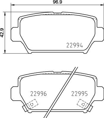 BREMBO Bremsbelagsatz, Scheibenbremse (P 54 062)