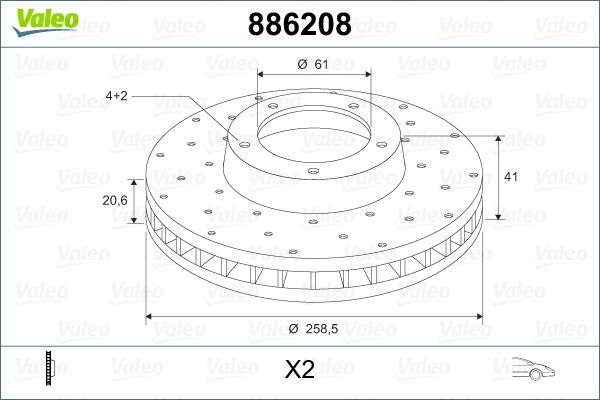 VALEO Bremsscheibe (886208)