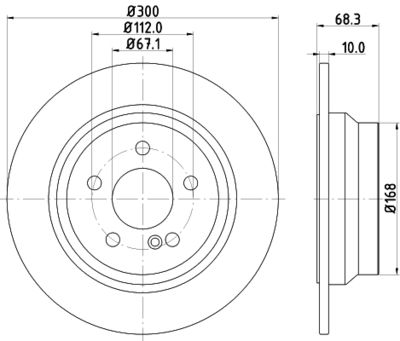 HELLA Bremsscheibe (8DD 355 108-841)