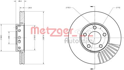 METZGER Bremsscheibe (6110016) 4250032638139 6110016