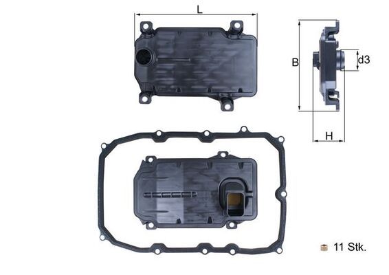 KNECHT Hydraulikfilter, Automatikgetriebe (HX 187KIT) Thumbnail