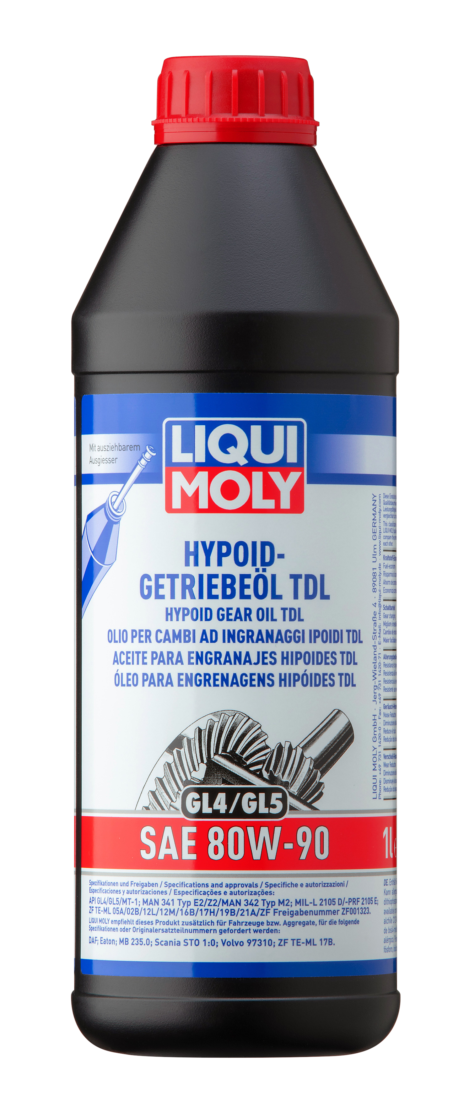 LIQUI MOLY Hypoid-Getriebeöl (GL4/5) TDL SAE 80W-90, 1 l (20645)