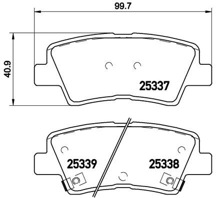 BREMBO Bremsbelagsatz, Scheibenbremse (P 30 067)