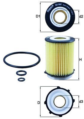 KNECHT Ölfilter (OX 982D)