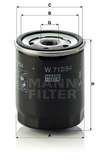 MANN-FILTER Ölfilter (W 712/54)