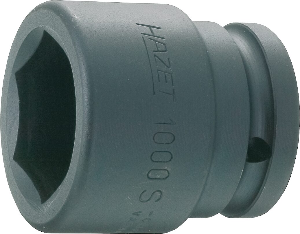 HAZET Schlag- ∙ Maschinenschrauber Steckschlüsseleinsatz ∙ Sechskant 1000S-19 ∙ Vierkant20 mm (3/4 Zoll) ∙ Außen-Sechskant Profil ∙ 19 mm