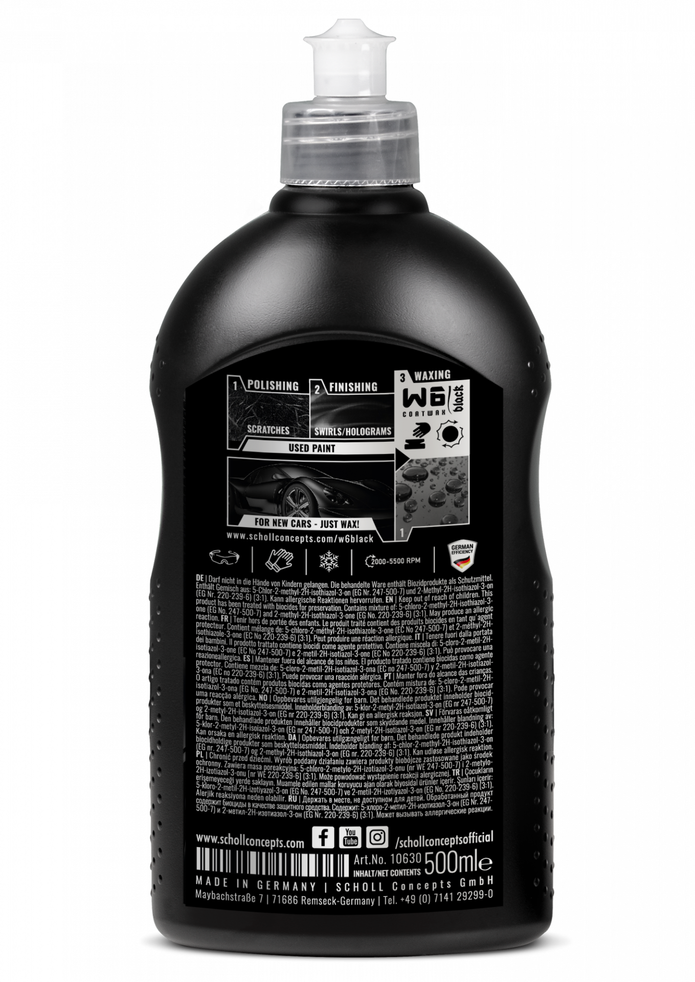 W6 BLACK Coatwax  250ML