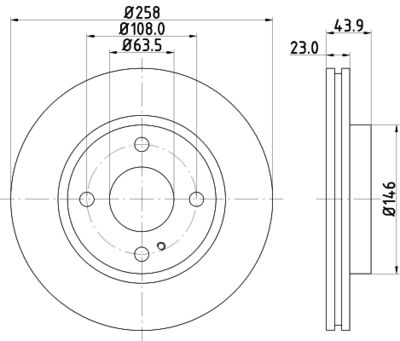 HELLA Bremsscheibe (8DD 355 128-911)