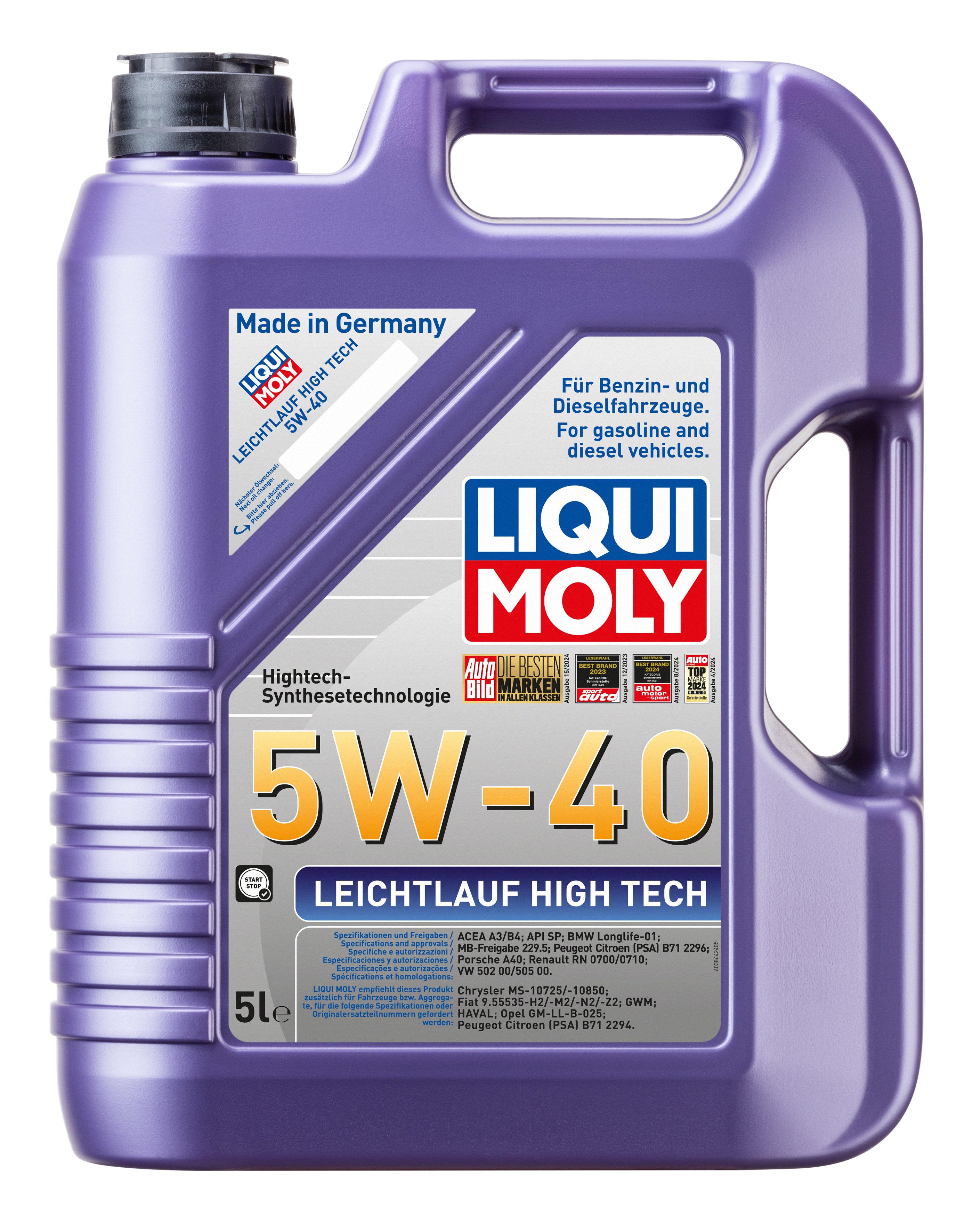 LIQUI MOLY Leichtlauf High Tech 5W-40, 5 l (3864) LIQUI MOLY Leichtlauf High Tech 5W-40, 5 l (3864)