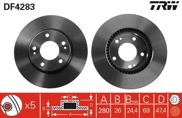 TRW Bremsscheibe (DF4283)