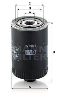 MANN-FILTER Hydraulikfilter, Lenkung (W 940/5) MANN-FILTER Hydraulikfilter, Lenkung (W 940/5)