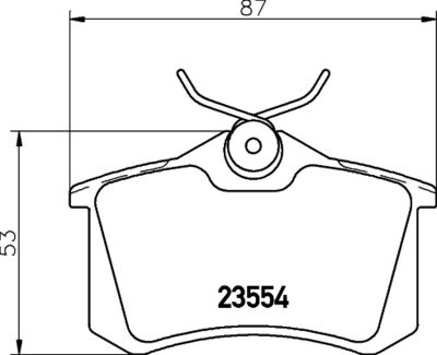 HELLA Bremsbelagsatz, Scheibenbremse (8DB 355 017-711)