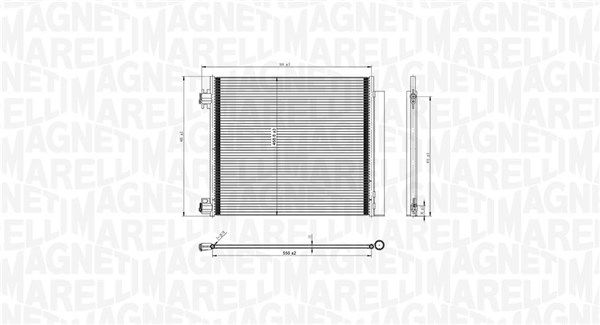 MAGNETI MARELLI Kondensator, Klimaanlage (350203832000)