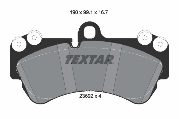 TEXTAR Bremsbelagsatz, Scheibenbremse (2369202)