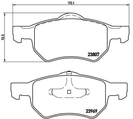 BREMBO Bremsbelagsatz, Scheibenbremse (P 11 013)