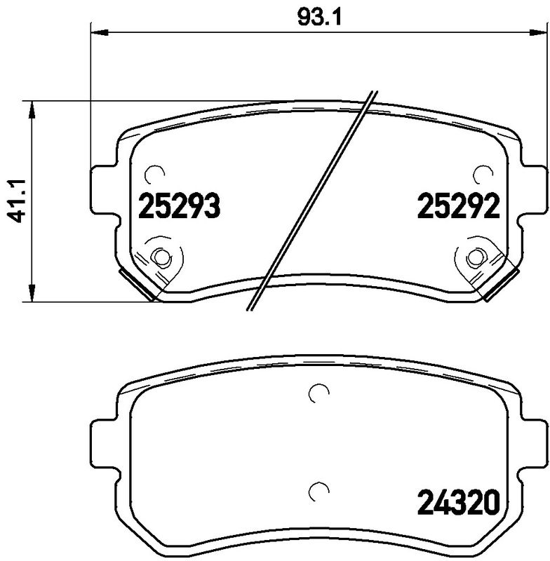 BREMBO Bremsbelagsatz, Scheibenbremse (P 30 051)