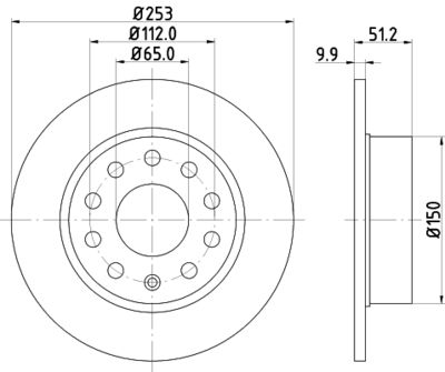 HELLA Bremsscheibe (8DD 355 109-601)