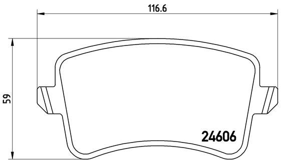 BREMBO Bremsbelagsatz, Scheibenbremse (P 85 100X)