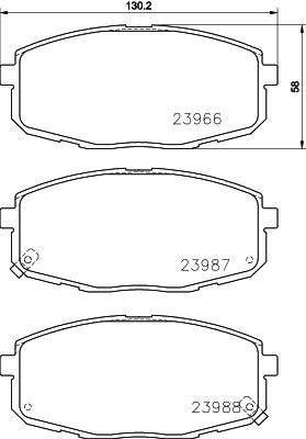 HELLA Bremsbelagsatz, Scheibenbremse (8DB 355 010-611)