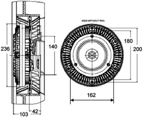 MAHLE Kupplung, Kühlerlüfter (CFC 12 000P) MAHLE Kupplung, Kühlerlüfter (CFC 12 000P)