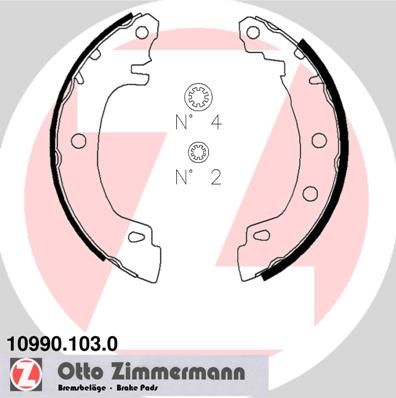 ZIMMERMANN Bremsbackensatz (10990.103.0)