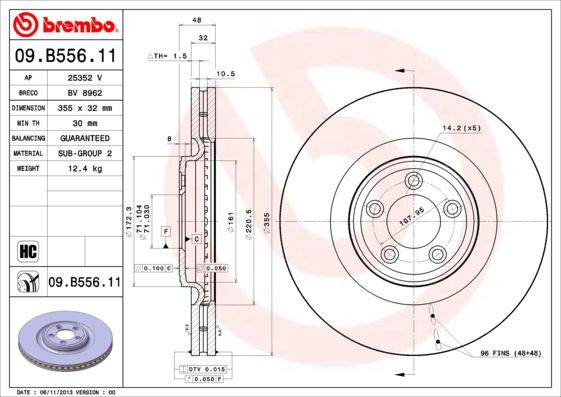 BREMBO Bremsscheibe (09.B556.11)