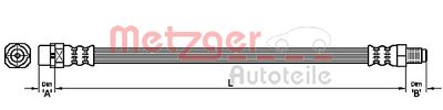 METZGER Bremsschlauch (4111094) Thumbnail