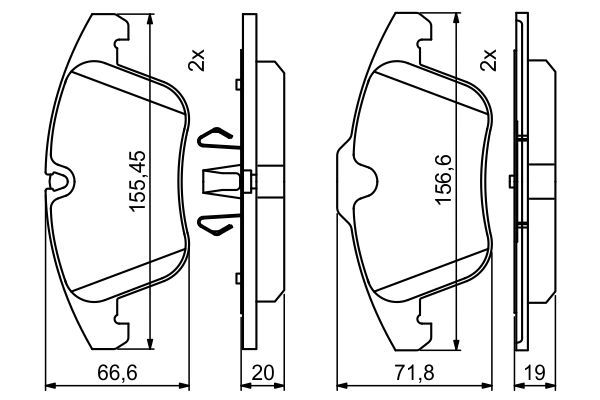 BOSCH Bremsbelagsatz, Scheibenbremse (0 986 494 830) BOSCH Bremsbelagsatz, Scheibenbremse (0 986 494 830)