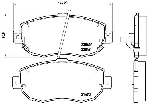 BREMBO Bremsbelagsatz, Scheibenbremse (P 83 037)