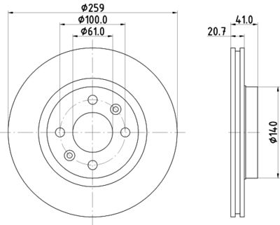 HELLA Bremsscheibe (8DD 355 126-531)