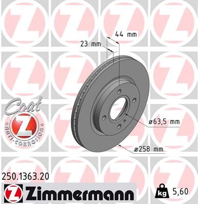 ZIMMERMANN Bremsscheibe (250.1363.20)