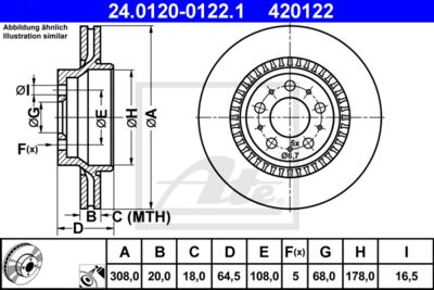 ATE Bremsscheibe (24.0120-0122.1)