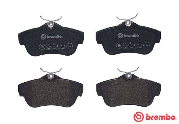 BREMBO Bremsbelagsatz, Scheibenbremse (P 23 189)