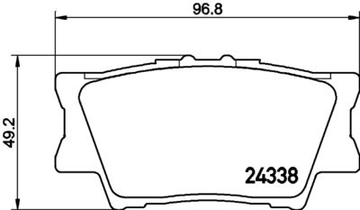 HELLA Bremsbelagsatz, Scheibenbremse (8DB 355 006-881)