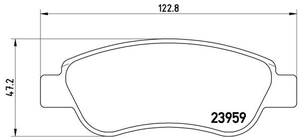 BREMBO Bremsbelagsatz, Scheibenbremse (P 61 081)