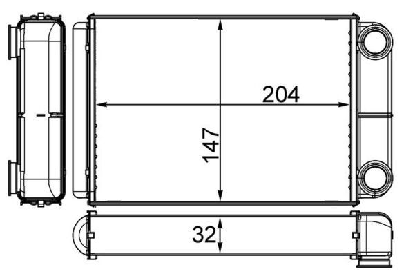 MAHLE Wärmetauscher, Innenraumheizung (AH 258 000S) Thumbnail