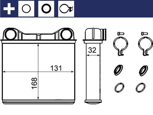 MAHLE Wärmetauscher, Innenraumheizung (AH 208 000S) Thumbnail
