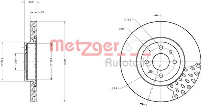 METZGER Bremsscheibe (6110098)