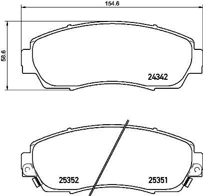 BREMBO Bremsbelagsatz, Scheibenbremse (P 28 068)