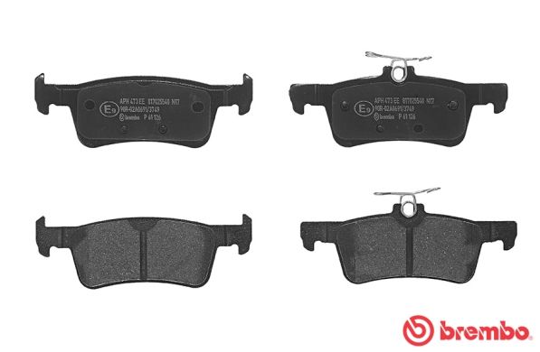 BREMBO Bremsbelagsatz, Scheibenbremse (P 61 126)