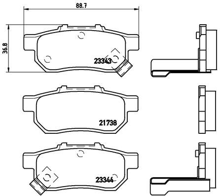 BREMBO Bremsbelagsatz, Scheibenbremse (P 28 025)