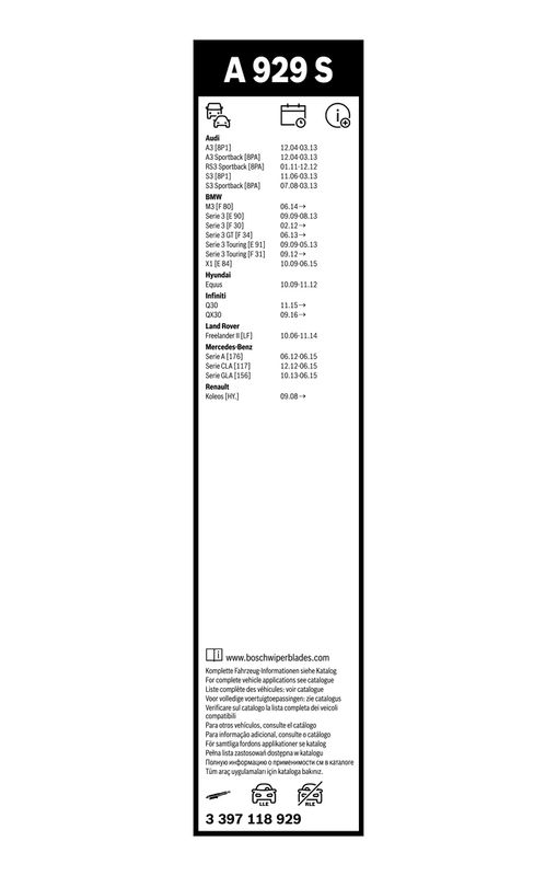 BOSCH Wischblatt (3 397 118 929) BOSCH Wischblatt (3 397 118 929)