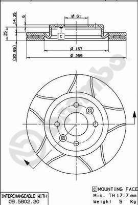 BREMBO Bremsscheibe (09.5802.76)