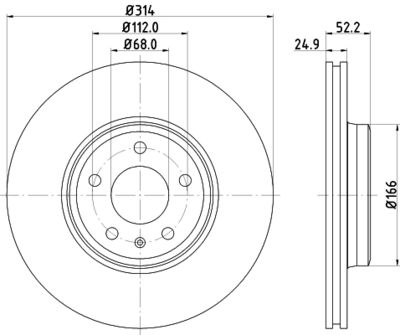 HELLA Bremsscheibe (8DD 355 128-711)