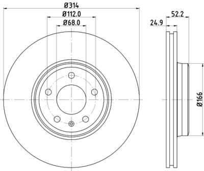 HELLA Bremsscheibe (8DD 355 128-711) 4082300660500 8DD 355 128-711