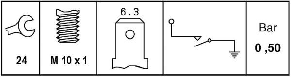 HELLA Öldruckschalter (6ZL 009 600-071) 4082300237306 6ZL 009 600-071