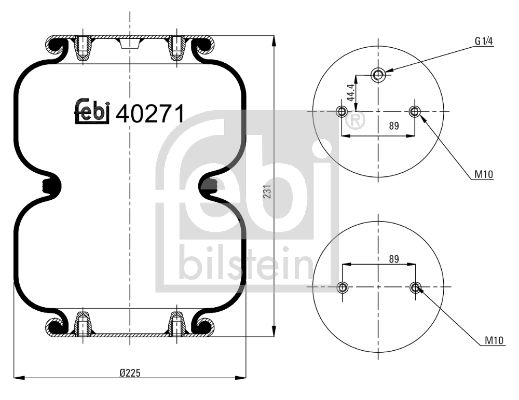 FEBI BILSTEIN Federbalg, Luftfederung (40271)