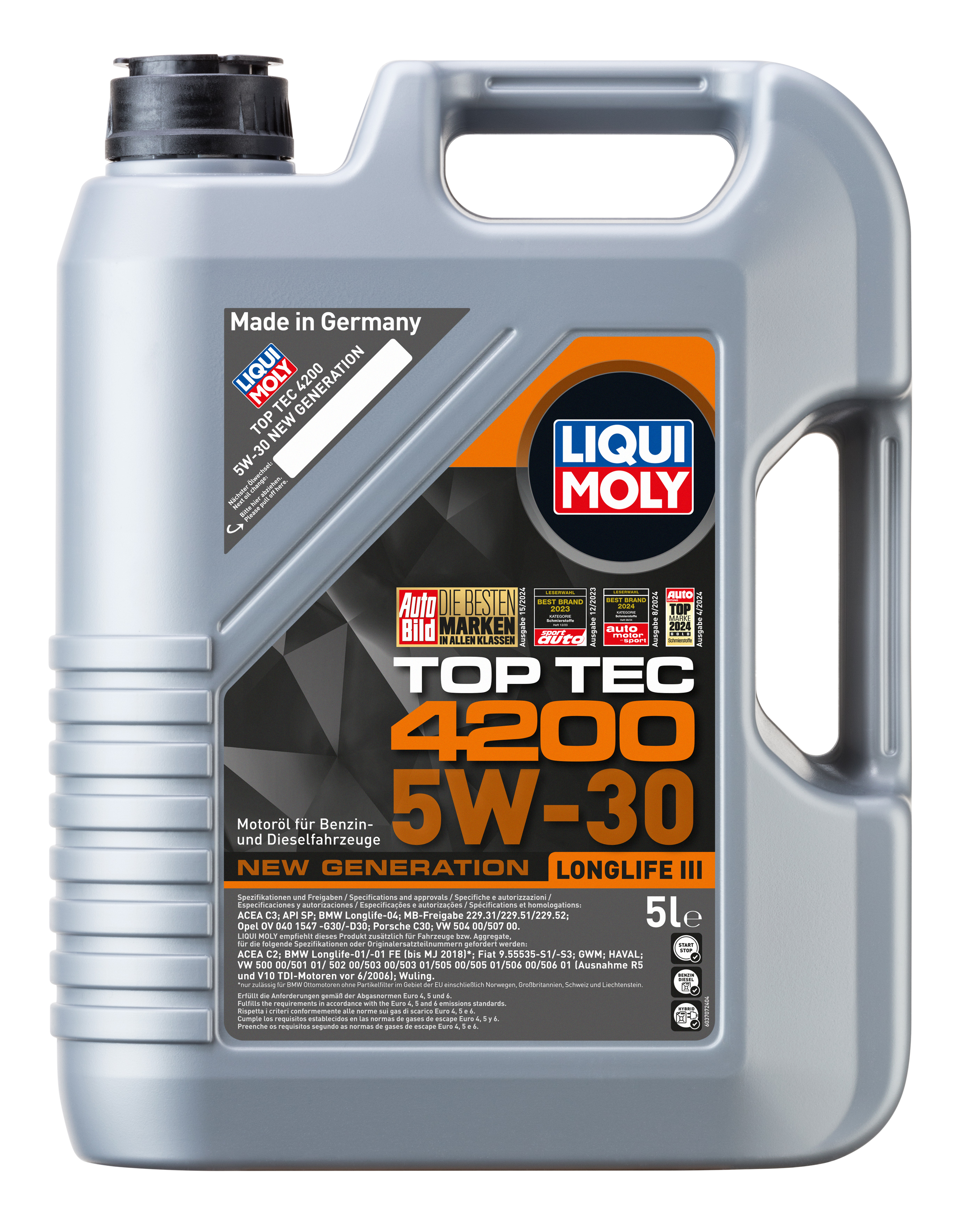 LIQUI MOLY Top Tec 4200 5W-30 New Generation, 5 l (3707)