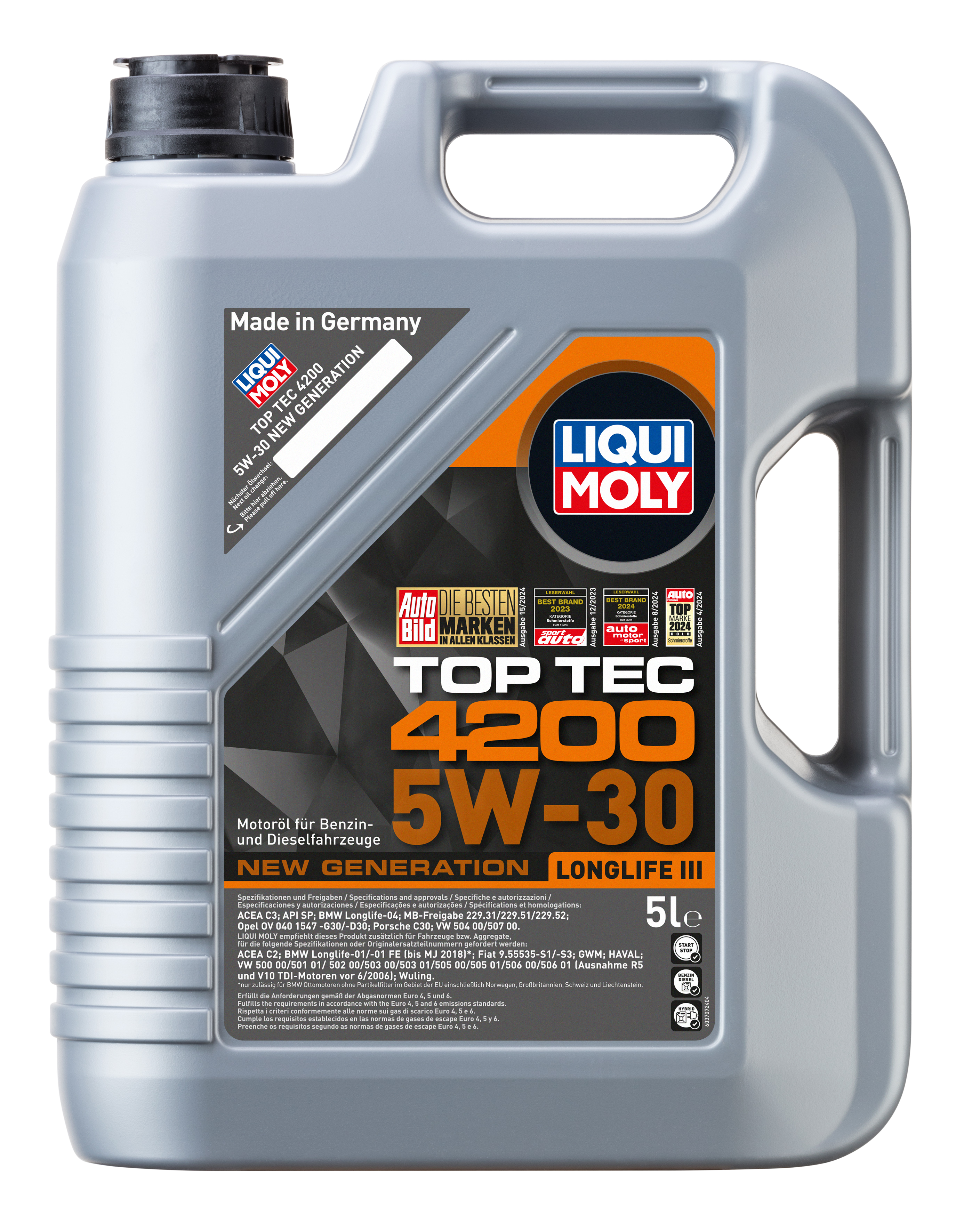 LIQUI MOLY Top Tec 4200 5W-30 New Generation, 5 l (3707) LIQUI MOLY Top Tec 4200 5W-30 New Generation, 5 l (3707)